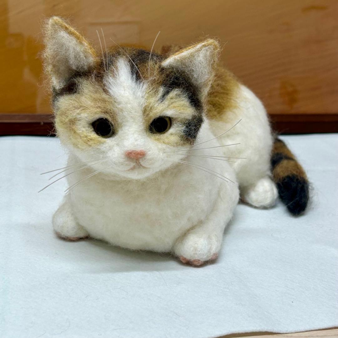羊毛フェルト ・三毛猫・ハンドメイド