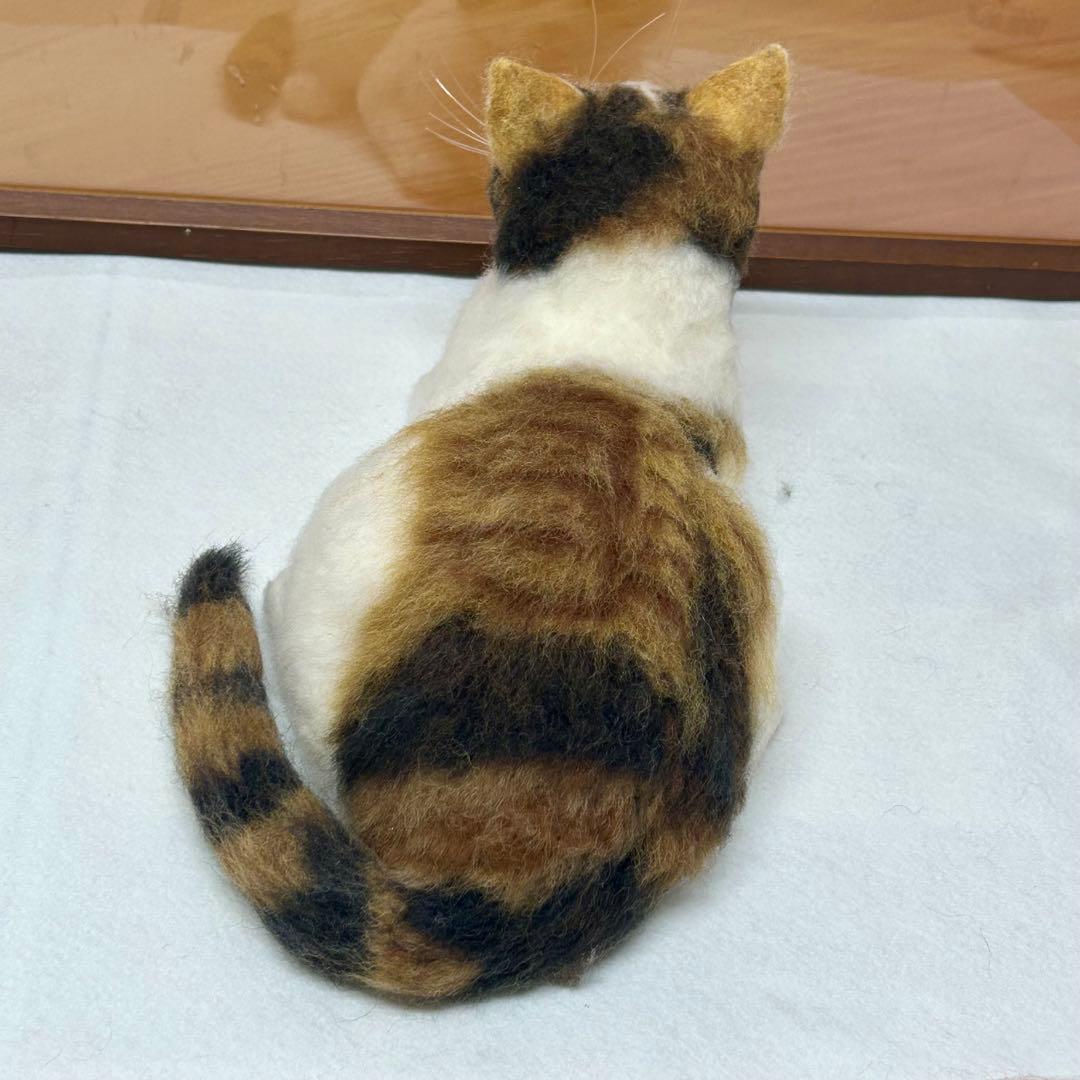 羊毛フェルト ・三毛猫・ハンドメイド