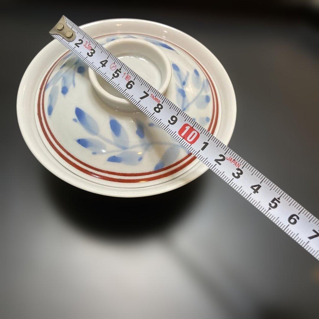 河合 紀 陶器 蓋付き碗　特注　5客揃い　ヴィンテージ （107）