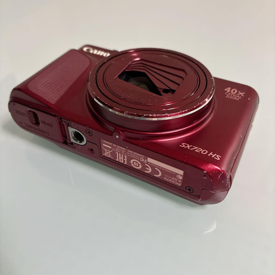 動作品 Canon PowerShot SX720 HSレッド 訳アリ デジカメ