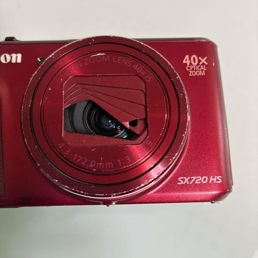 動作品 Canon PowerShot SX720 HSレッド 訳アリ デジカメ
