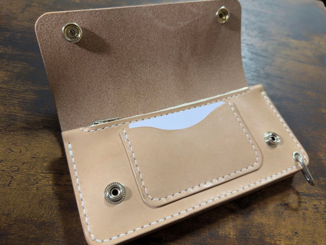 tracker wallet long 【国産ヌメ革】ナチュラル三層
