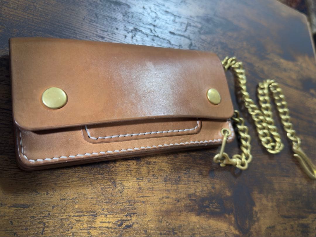 tracker wallet long 【国産ヌメ革】ナチュラル三層