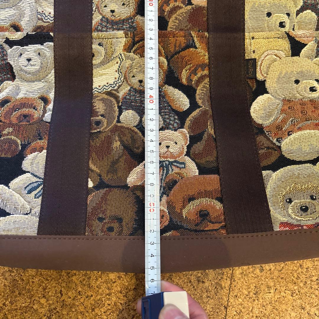 テディベア柄キャンバスエコバッグ