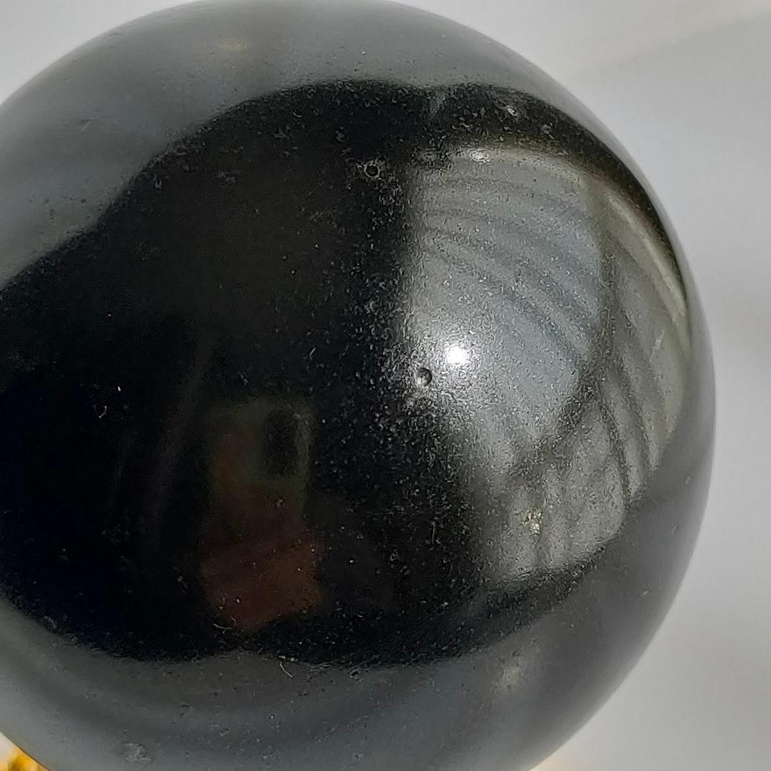 高品質レア◇ブラックトルマリンスフィア*b 53mm・234g／天然石 丸玉