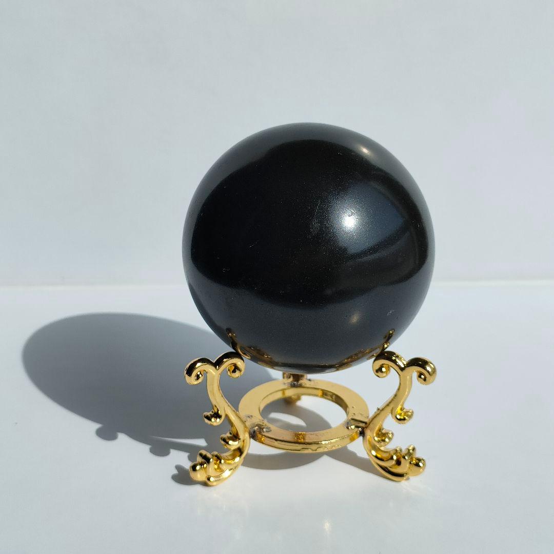 高品質レア◇ブラックトルマリンスフィア*b 53mm・234g／天然石 丸玉