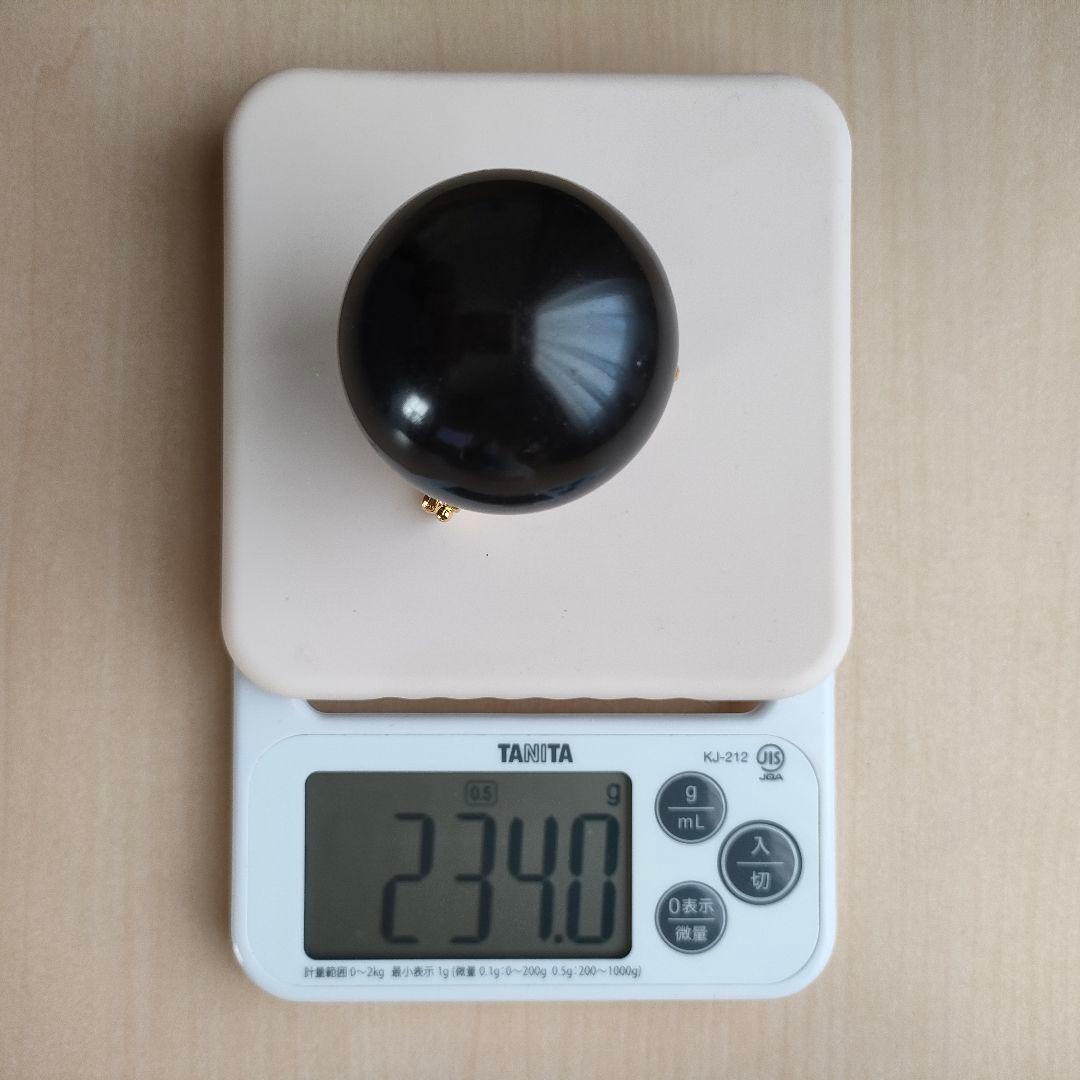 高品質レア◇ブラックトルマリンスフィア*b 53mm・234g／天然石 丸玉