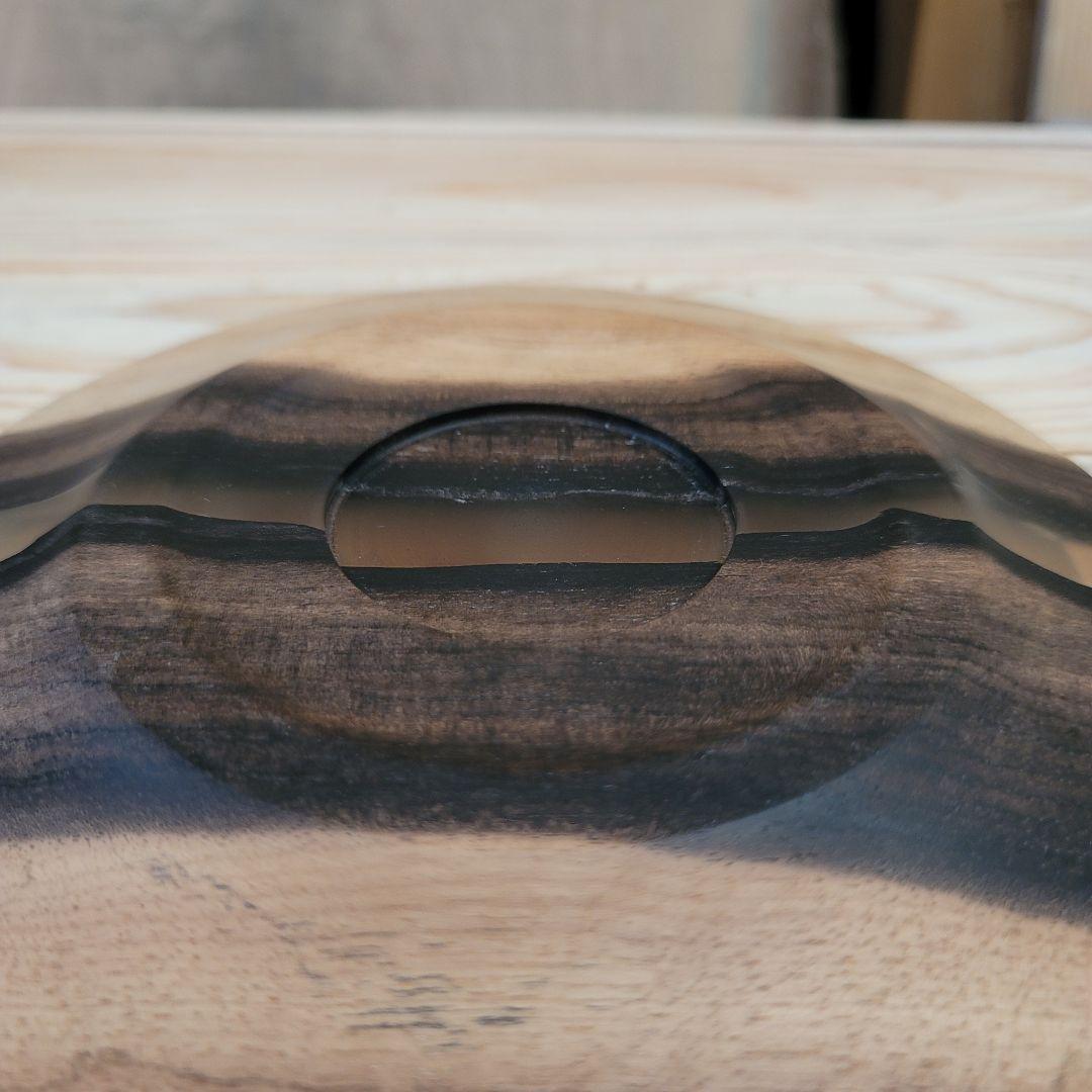 かなり希少　黒柿 × レジン樹脂の木皿