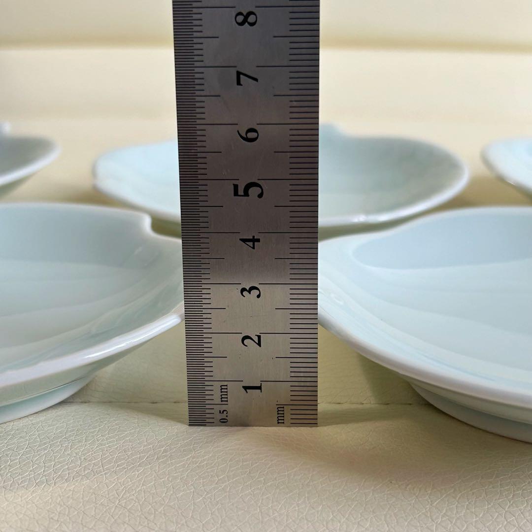 たち吉　青白磁　千鳥青海波　小皿揃　5枚セット 取り皿　銘々皿　青磁　和食器
