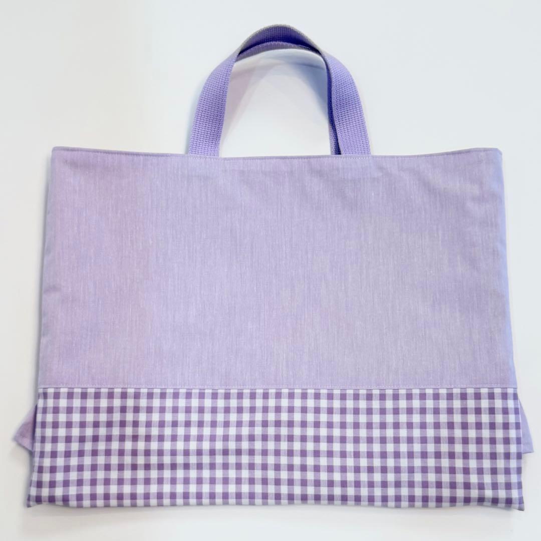 レッスンバック　体操着袋　上履き袋　入園入学3点セット　ラベンダー　フリル