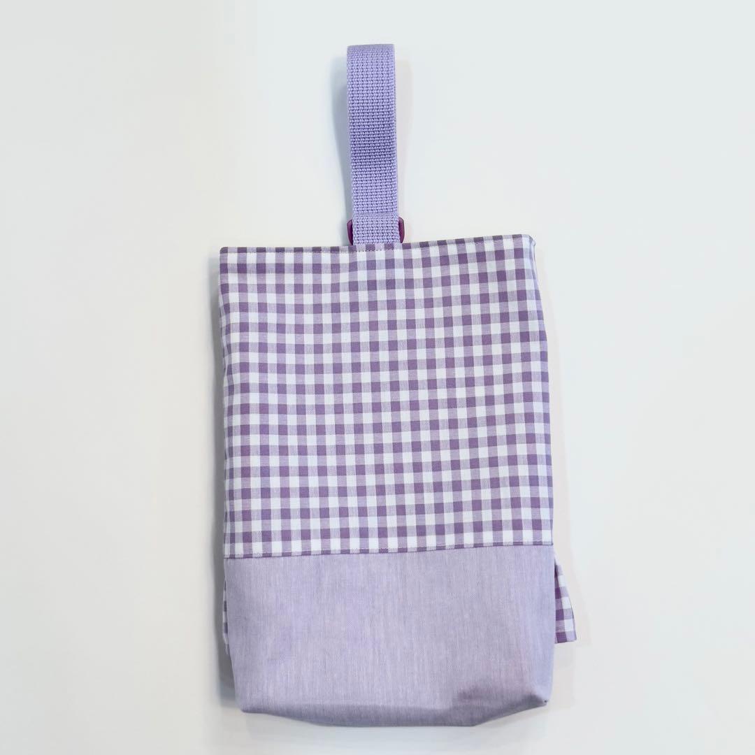 レッスンバック　体操着袋　上履き袋　入園入学3点セット　ラベンダー　フリル