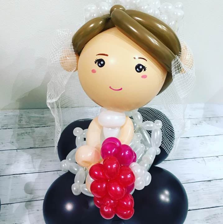 結婚式ウェルカムスペースに大人気 オリジナル新郎新婦バルーンアート 風船