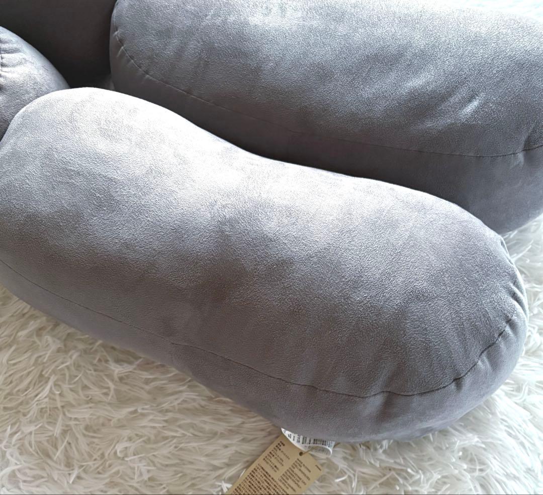 【新品】無印良品 やわらかマルチミニクッション チャコールグレー 4個