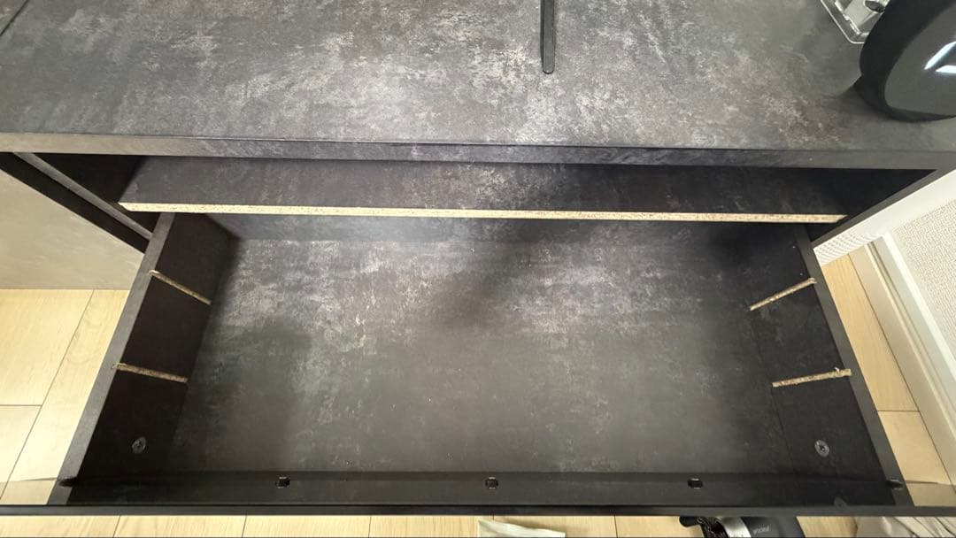 ダークグレー テレビ台 引き出し式 150cm