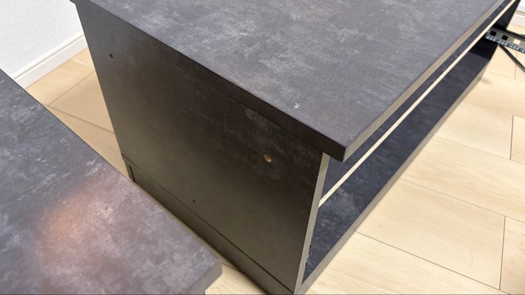 ダークグレー テレビ台 引き出し式 150cm