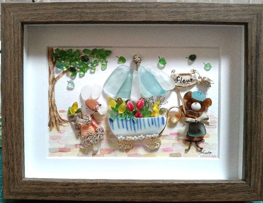 シーグラスアート　SORA様　ご確認　６点