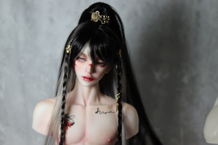 WE119 BJD 1/3 人形 ドール　用ウィッグ カツラ 耐熱 ハンドメイド