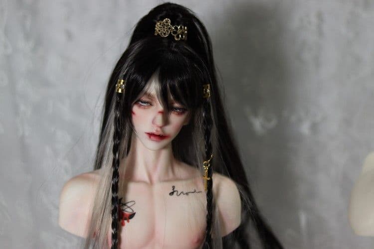 WE119 BJD 1/3 人形 ドール　用ウィッグ カツラ 耐熱 ハンドメイド