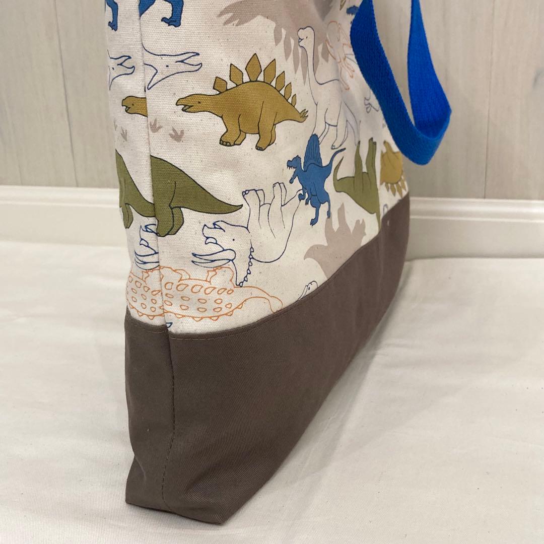 【新作】通園通学グッズ　5点セット　恐竜×ブラウン