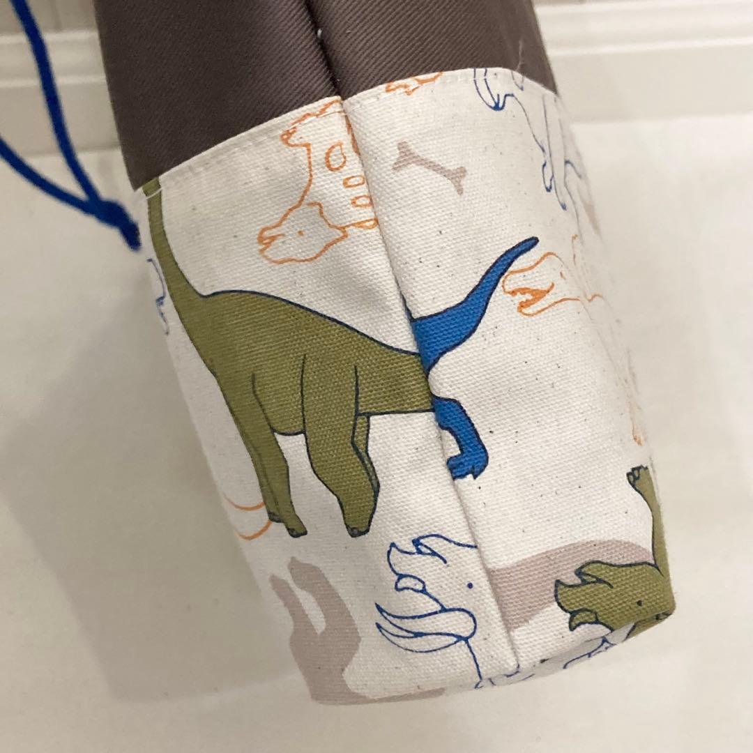 【新作】通園通学グッズ　5点セット　恐竜×ブラウン