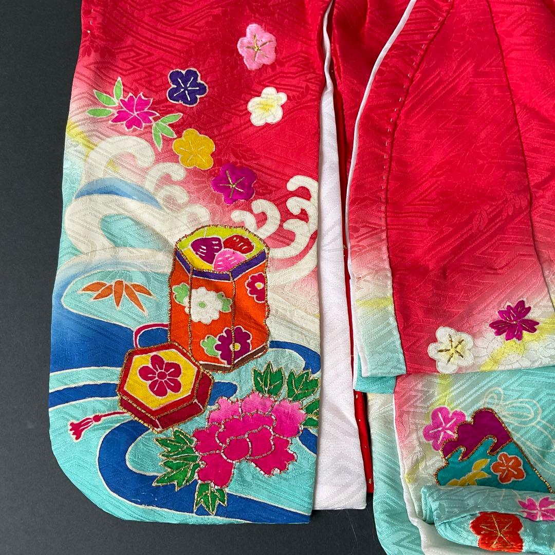 市松人形着物 （尺ニ　12号用）　市松人形着物手刺繍　市松人形着物五つ紋礼装