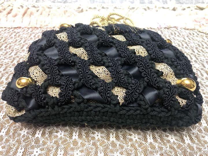 未使用 花詩 2wayバッグ(手編み)