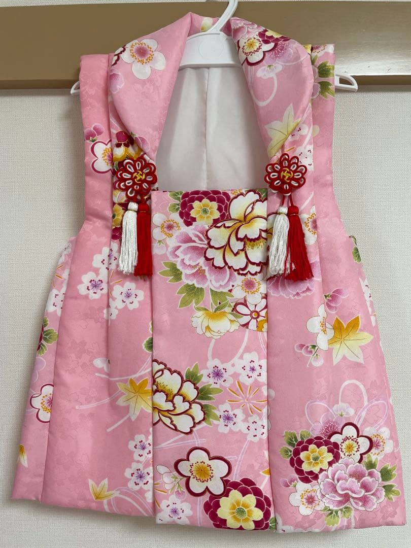 【正絹】着物セット 七五三 お宮参 被布コート 下駄 着物 女の子 産着