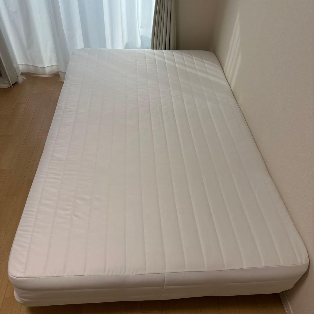 脚付マットレス・高密度ポケットコイル・セミダブル スチールメッシュ・洗えるカバー