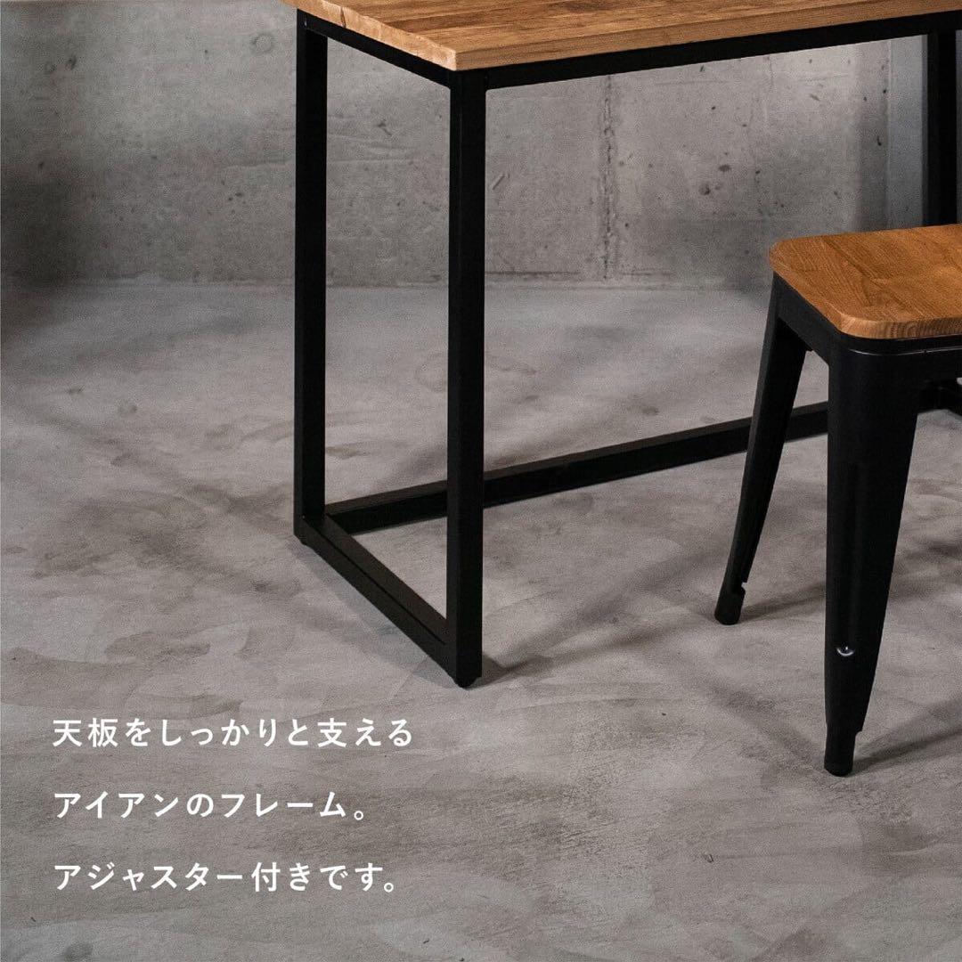 【ブルックリン家具】古材×ブラックスチール脚 ワークデスク 100×50cm