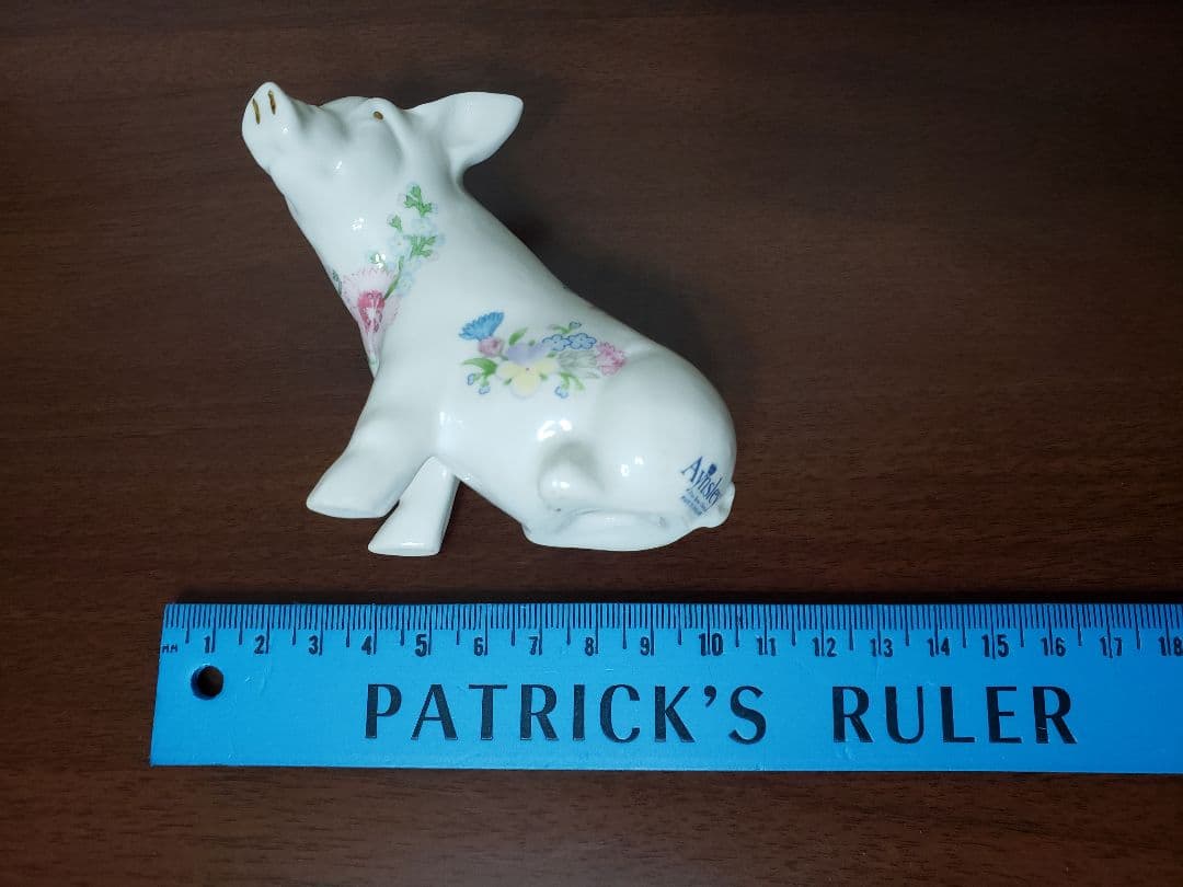 【Aynsley】花柄　ぶたの置物