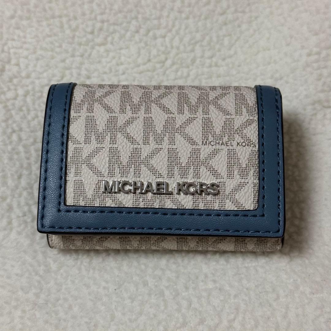 【美品】MICHAEL KORS MKロゴ折りたたみ財布