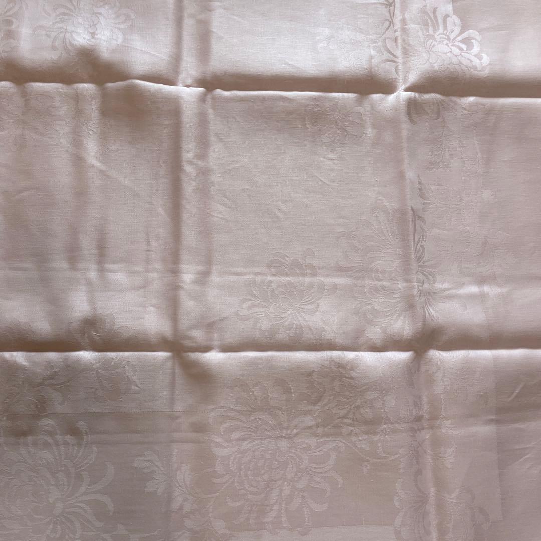アイリッシュリネンダマスク　テーブルクロス　菊　ピンク　新品未使用