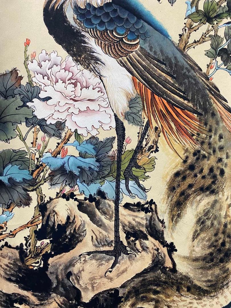沈銓 祥瑞图 中国画 掛け軸 水墨画 和室 玄関 茶室 壁掛け 美術品