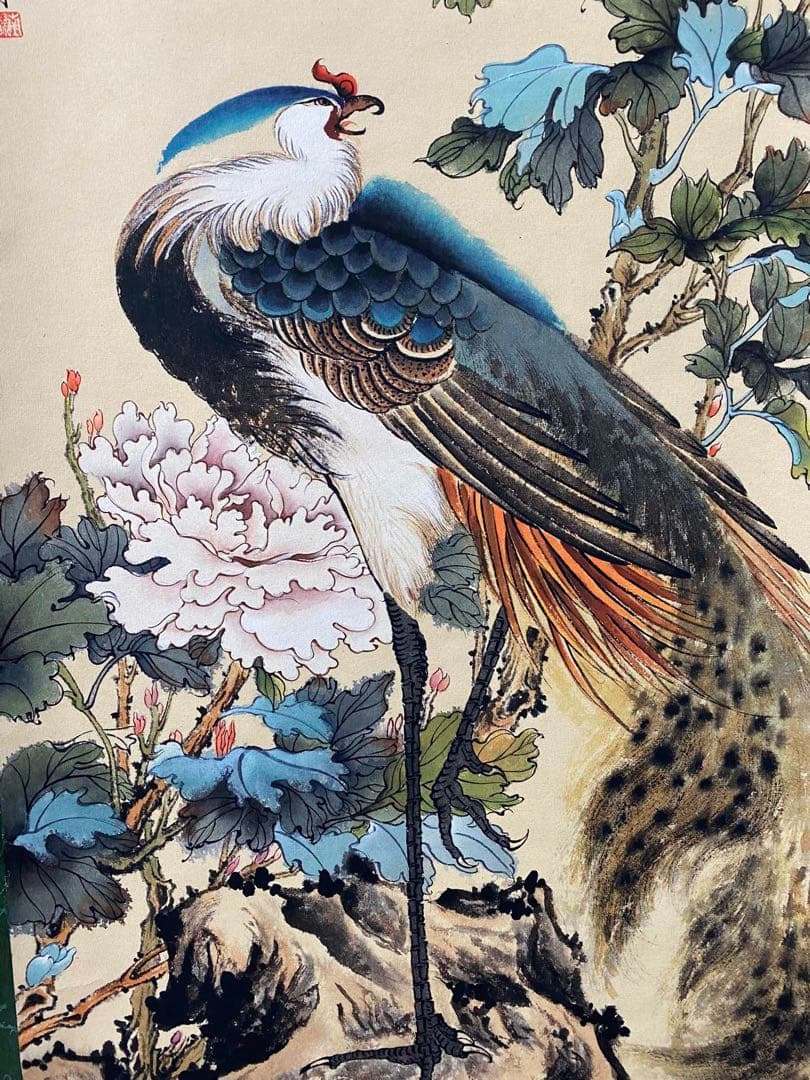 沈銓 祥瑞图 中国画 掛け軸 水墨画 和室 玄関 茶室 壁掛け 美術品