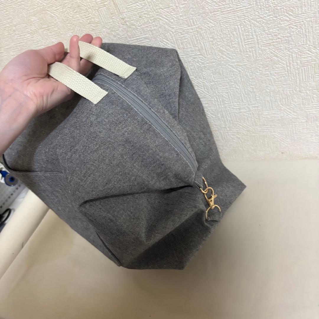 大きめのグレーのトラベルバッグ/ボストンバッグ3WAY