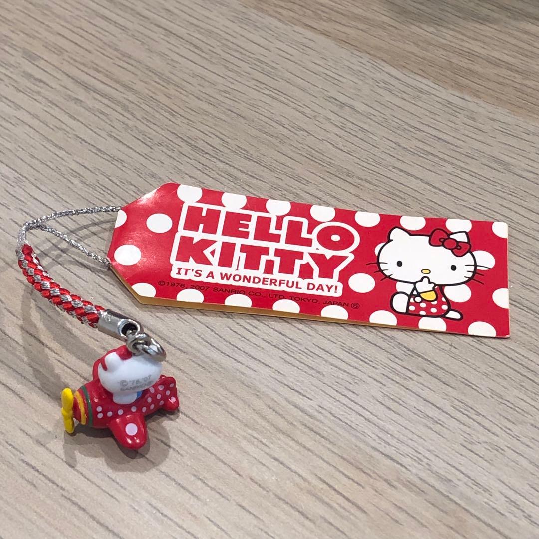 レア ハローキティ IT′S A WONDERFUL DAY! ドット 飛行機