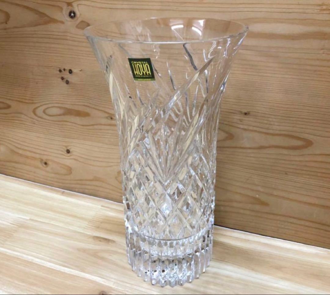 未使用/特価❕ HOYAクリスタル/カット/花瓶/1点　花器/ガラス花瓶