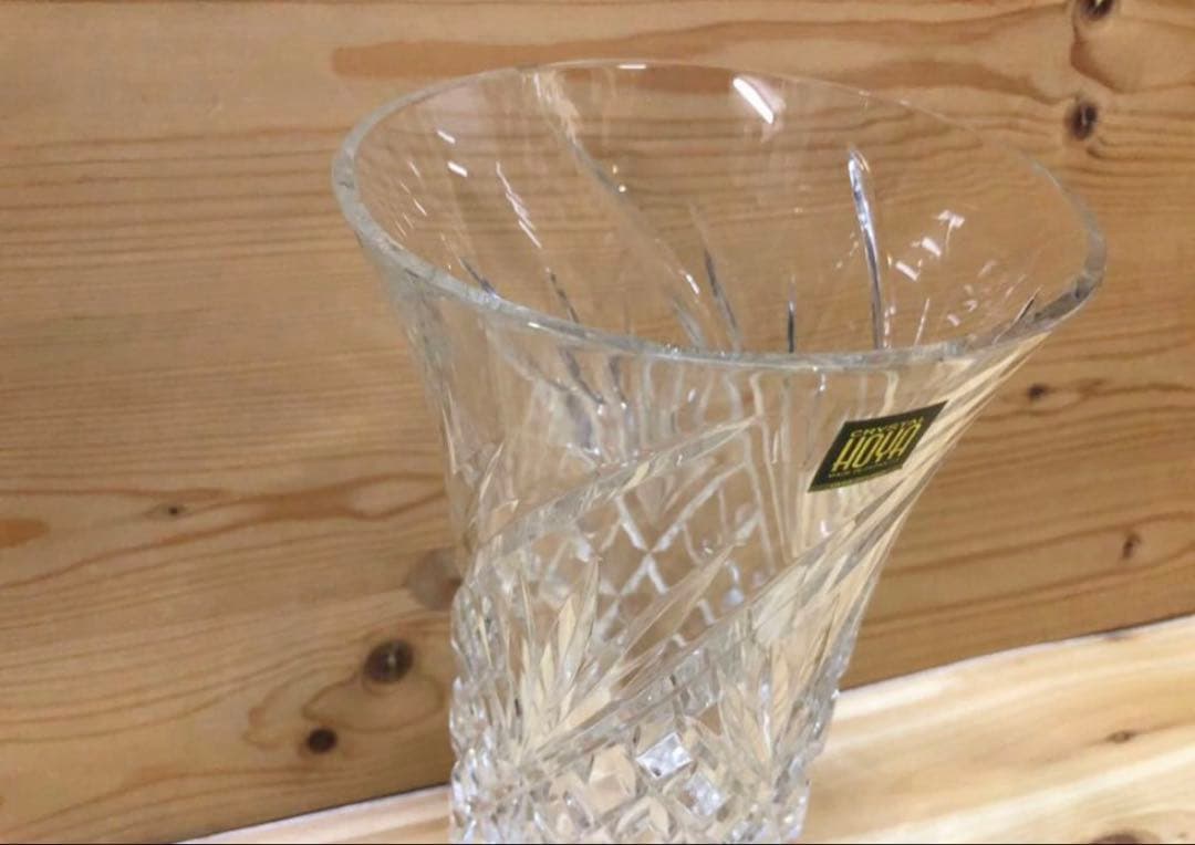 未使用/特価❕ HOYAクリスタル/カット/花瓶/1点　花器/ガラス花瓶