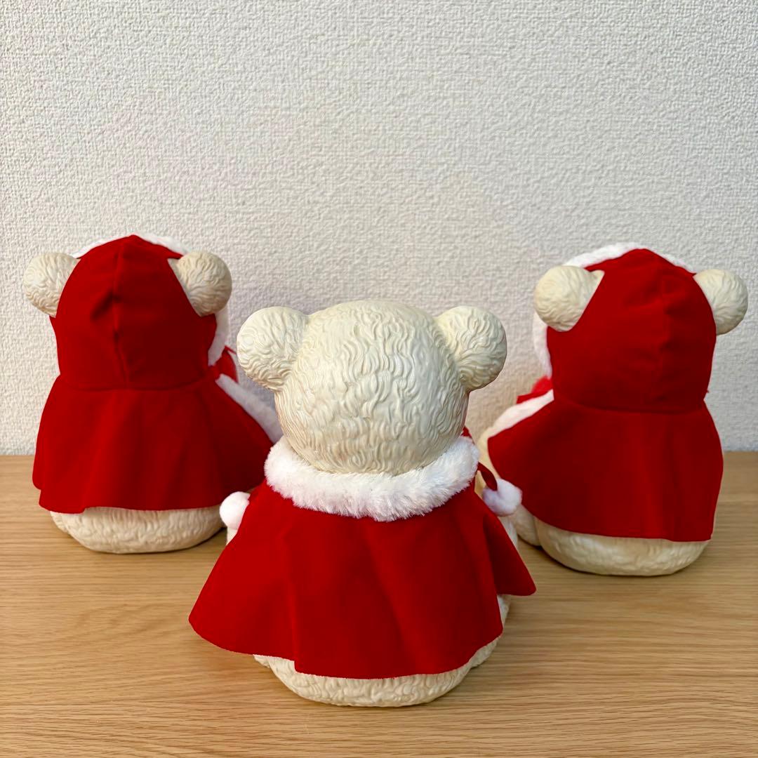 【テディ デキャンタ クリスマス】3体セット（空ボトル）