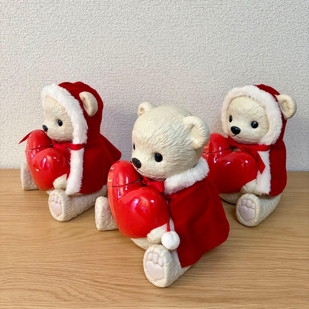 【テディ デキャンタ クリスマス】3体セット（空ボトル）