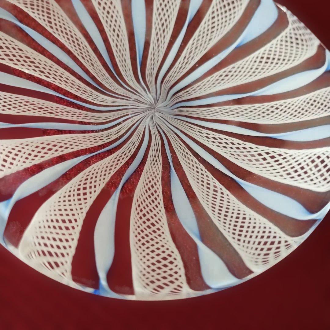 せ*ん様 ベネチアングラス　ベネチアンガラス　吹きガラス　小皿　２枚セット　 レ