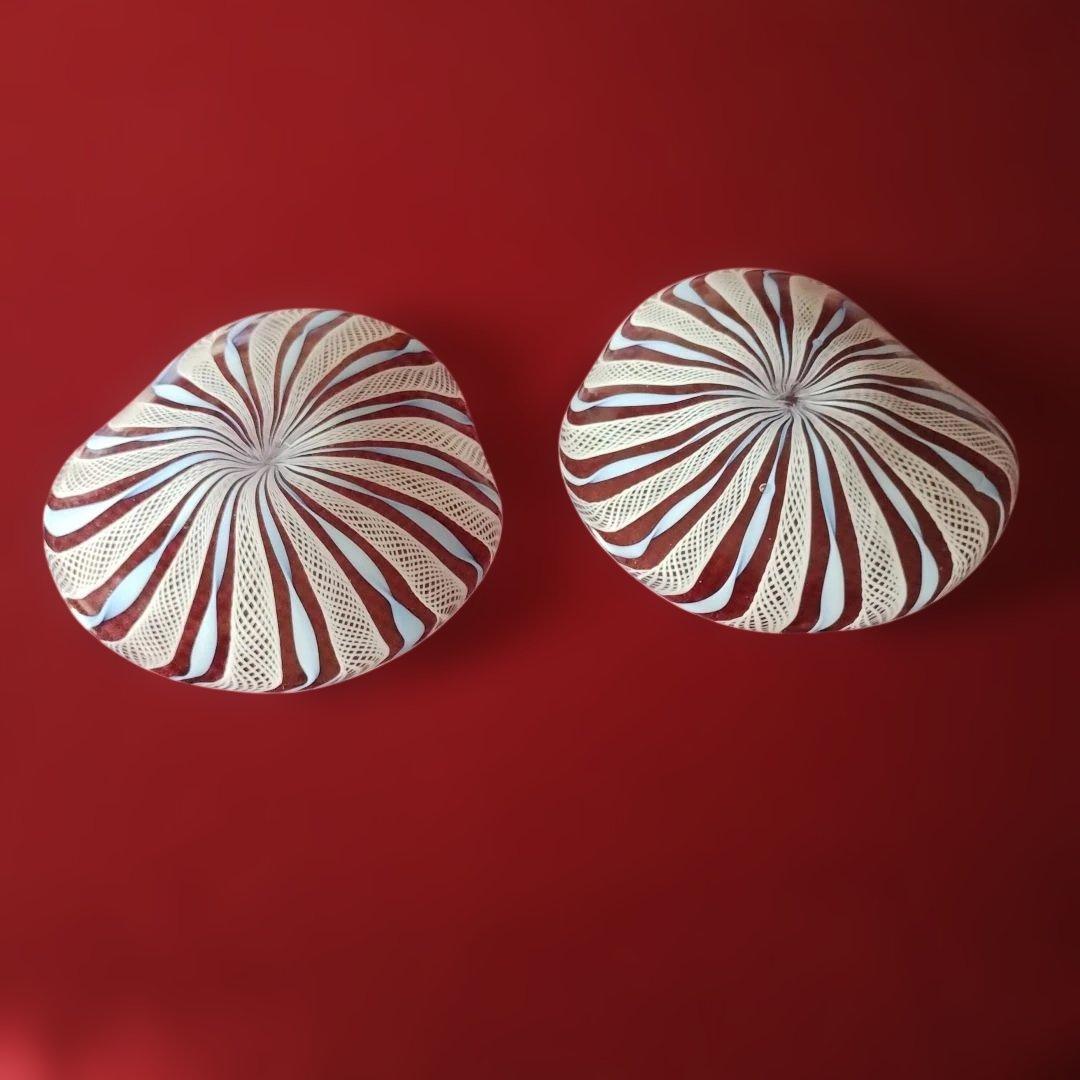 せ*ん様 ベネチアングラス　ベネチアンガラス　吹きガラス　小皿　２枚セット　 レ