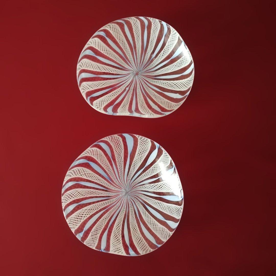 せ*ん様 ベネチアングラス　ベネチアンガラス　吹きガラス　小皿　２枚セット　 レ