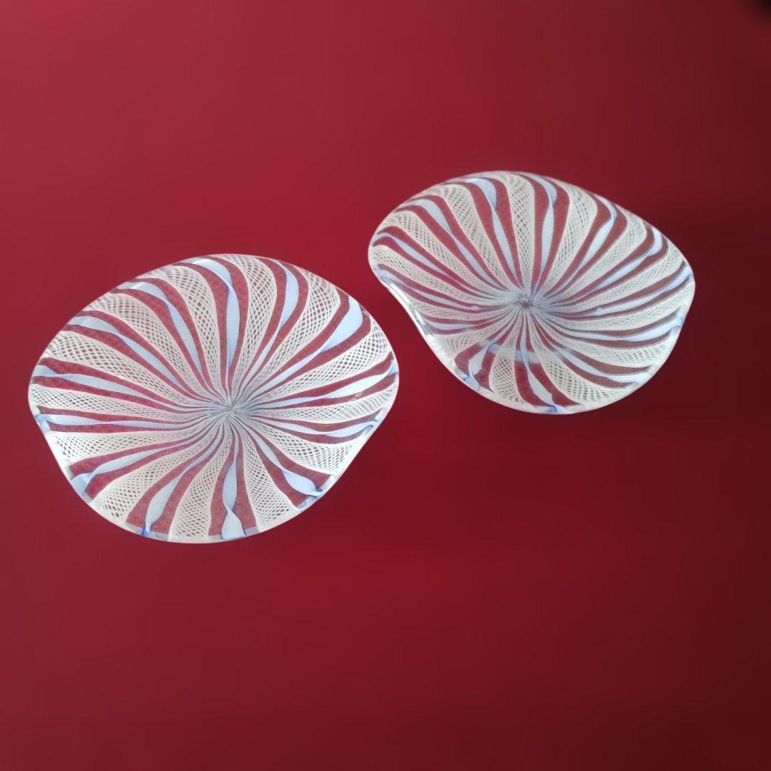 せ*ん様 ベネチアングラス　ベネチアンガラス　吹きガラス　小皿　２枚セット　 レ
