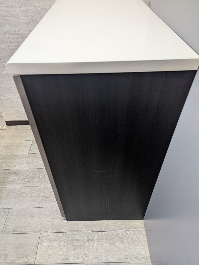 【美品】NITORIニトリ キッチンカウンター ブラック×ホワイト ポスティア