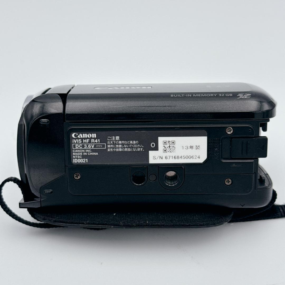 【美品】Canon ビデオカメラ iVIS HF R41 ブラック 動作品
