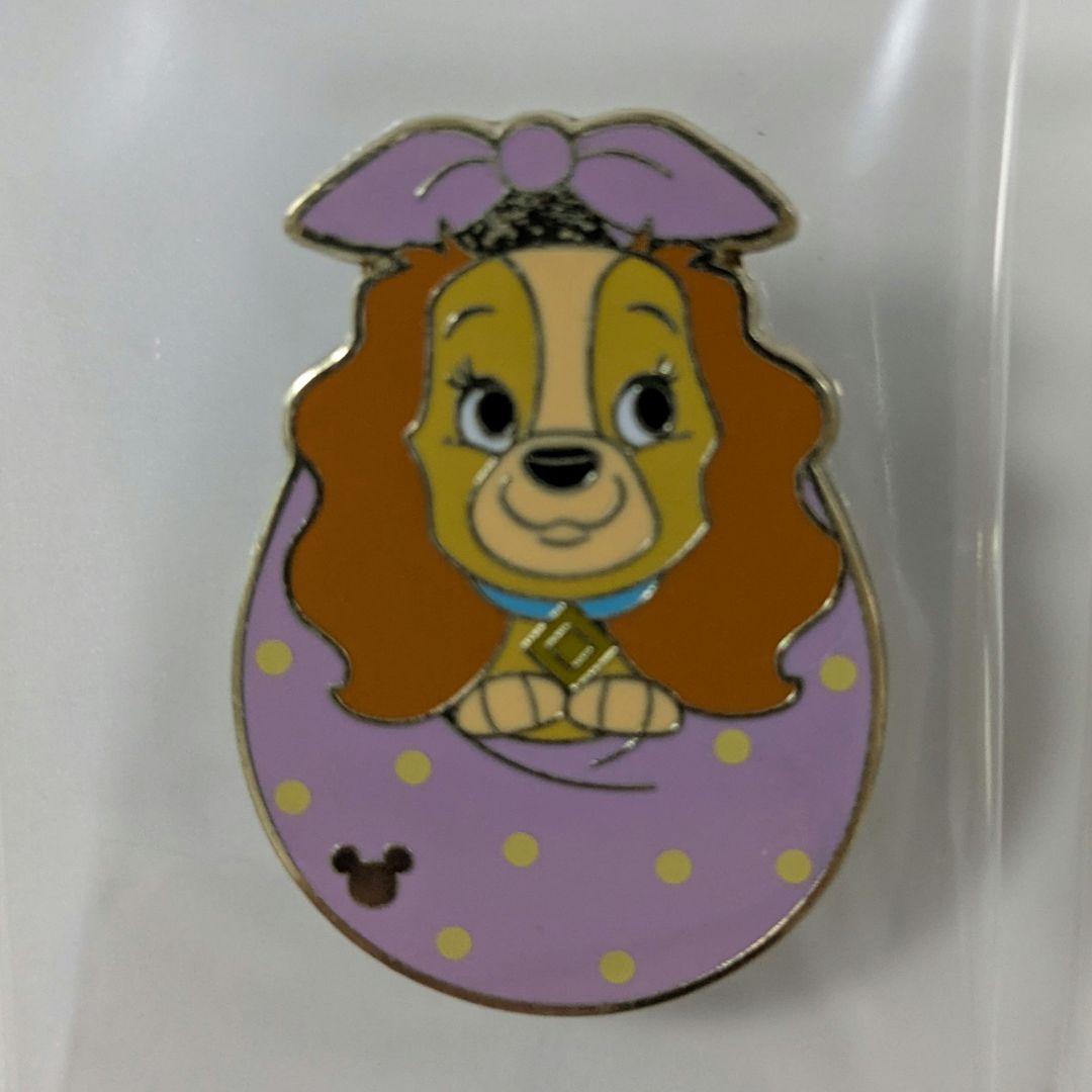 ディズニー 海外 香港 ベビー レディ トランプ わんわん物語 ピンバッジ