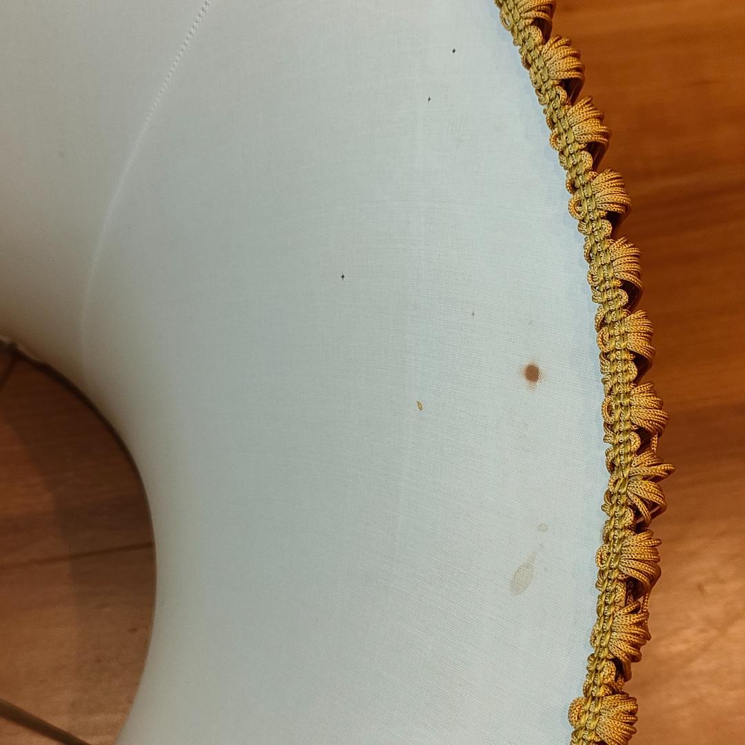 アンティーク　 スタンドランプ　大理石　フリンジシェード　照明　A8