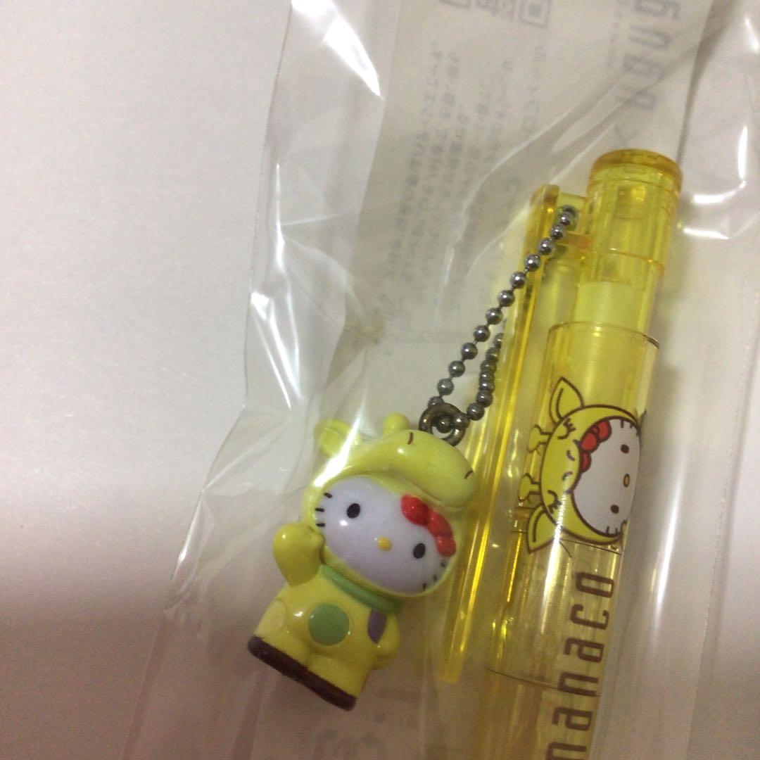ハローキティ　✖️ nanaco ストラップ　ボールペン(黄色)