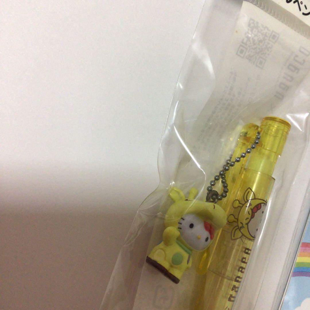 ハローキティ　✖️ nanaco ストラップ　ボールペン(黄色)